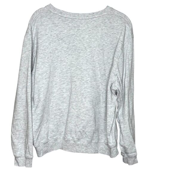 French Connection Love Sweatshirt Size Large Grey w Red Embroidery - Picture 4 of 6